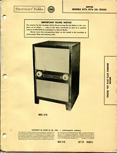 1952 Arvin 5175/5176 (Ch. TE320) Photofact Folder Television Service Manual - Picture 1 of 3