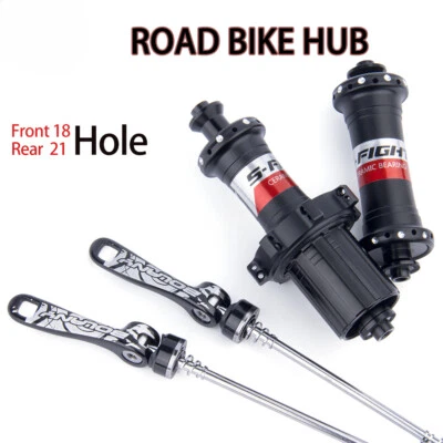 Bicicleta de Carretera 6 Garras Cojinete Buje Delantero 18 Trasero 21 Agujeros Tiro Recto Liberación Rápida Foto 1 de 4