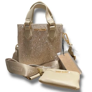 Borsa a tracolla Steve Madden Blush Baiden strass Bling piccola borsa tote nuova con etichette - Foto 1 di 11