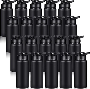 20 Pack Aluminum Water Bottles 20 Oz Metal Sports Bottles with Snap Lids Port... - Picture 1 of 1