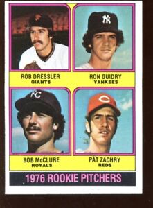 1976 Topps Baseball Card #599 Ron Guidry Rookie New York Yankees EXMT