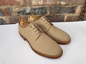 New Church's Mens Shoes Custom Grade beige canvas 9.5 F US 10.5 EU 43.5 - Imagen 1 de 10