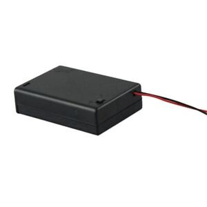 1 Pc 3 AA 2A Battery 4.5V Holder Box Case With Switch Lead Black Hot