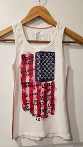 Faded Glory Tank Top, American Flag and Fourth of July accent, Child, Size 14/16 - Picture 1 of 14