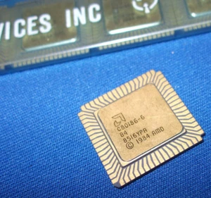 C80186-6 AMD Vintage Raro CPU Dorado ¡Nuevo! 80186 ÚLTIMOS COLECCIONABLES CANTIDAD-1 - Imagen 1 de 3