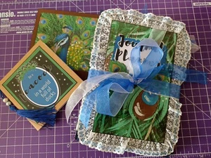 Handmade, Journal, Feather, Peacock, diary, scrapbook, notebook, bullet journal, - Picture 1 of 22