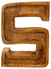 Letter S Hand Carved Wooden Ornament Decoration Rustic Shabby Chic Antique Style