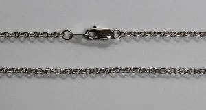 Platinum 950 16" 18" 20" 24" 1.6mm Cable Necklace Lobster Clasp Hypoallergenic - Picture 1 of 2