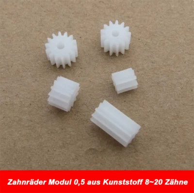 Zahnräder Modul 0,5 aus Kunststoff 8 10~20 Zähne - Stirnrad Plastik Zahnrad - Bild 1 von 4