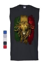 Rasta Cotton Tee-Shirt Roots Reggae Jah Star Live Lion Of Judah One Love