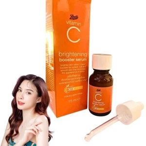 Face Serum Boots Vitamin C Brightening Booster Glowing Nourish Moisturize 15ml. - Picture 1 of 7