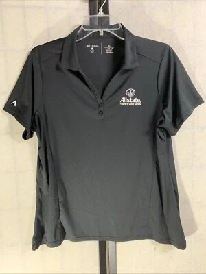 Polo negro para mujer Allstate Insurance talla XL Foto 1 de 4