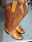 Rare Sanders Ostrich  Leather  Western Boots Women's Size 5B