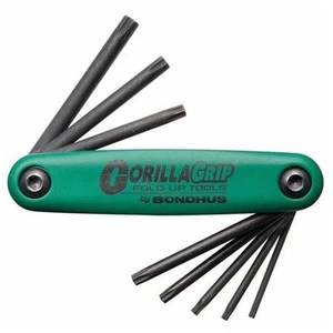 Bondhus Gorilla Grip 8 Piece Fold Up Torx Set T6 T7 T8 T9 T10 T15 T20 T25 (TF8S) - Picture 1 of 1