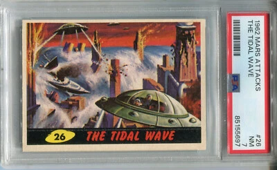 1962 Mars Attacks #26 The Tidal Wave PSA 7 NM - Image 1 of 2