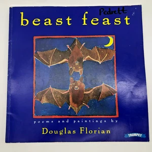Signed  1995 1st Ed. Softcover Beast Feast Poems Paintings Douglas Florian - Picture 1 of 19