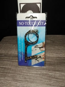 Chiave No-Touch - Nero/Oro ~ Apriporta Touchless e Portachiavi - Protezione Germi - Foto 1 di 5