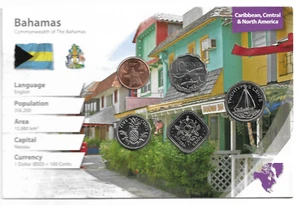 BAHAMAS - Juego de 5 monedas año sin circular - Imagen 1 de 2