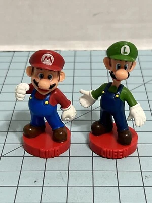 Mario and Luigi Chess Replacement Pieces or Cake Topper King and Queen - Image 1 of 4
