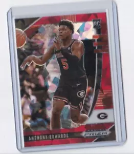 ANTHONY EDWARDS 2020 PRIZM DRAFT PICKS RED ICE PRIZM PARALLEL ROOKIE-SHIPS FREE - Picture 1 of 23