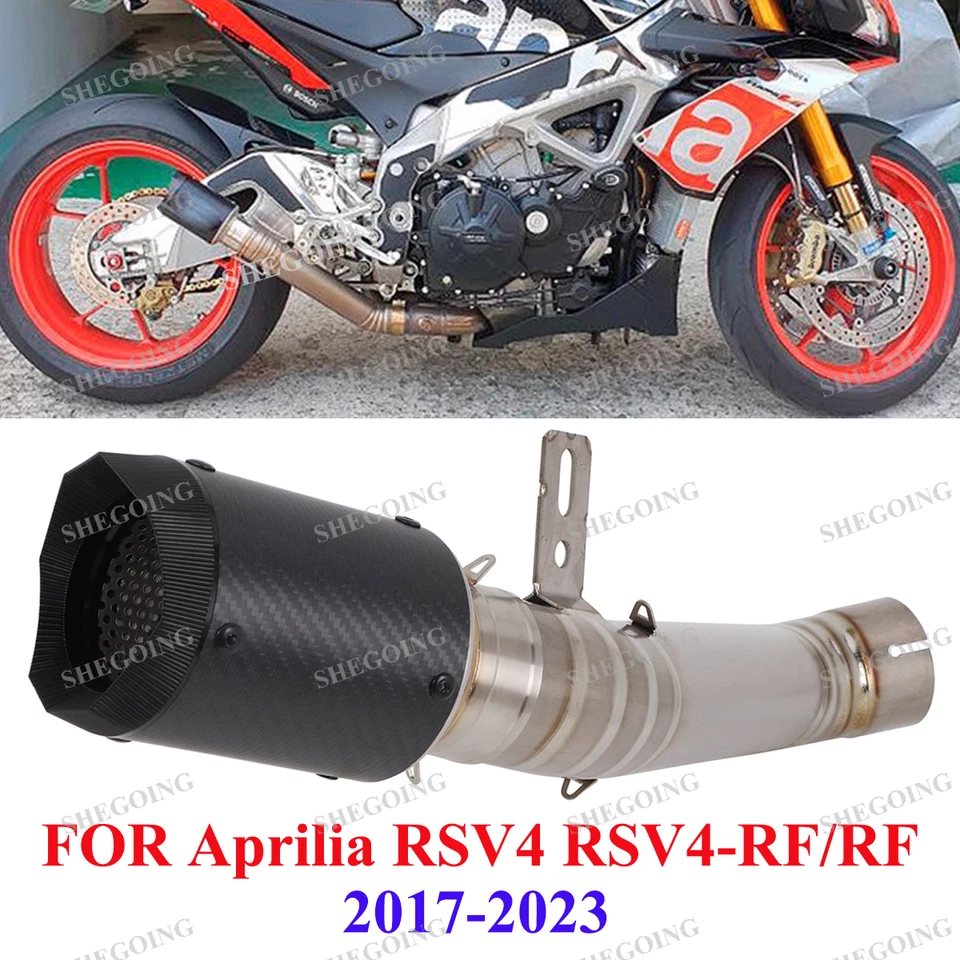 Chinelo de titânio para sistema de escape de motocicleta Aprilia RSV4 RR/RF 17-24  - Imagem 1 de 4