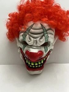 Halloween Clown Mask Creepy Foam Mask Psychopathic Crazy Possessed Funky - Picture 1 of 7