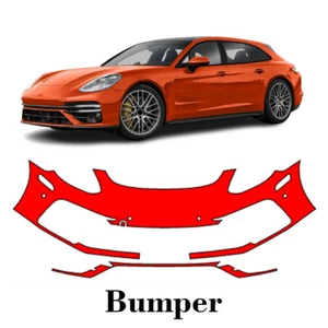 Front bumper PreCut PPF Paint Protection Film For Porsche Panamera 2022-2023 - Picture 1 of 7