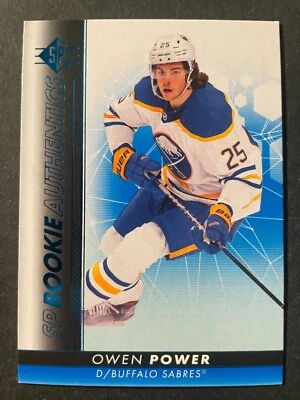 Owen POWER RC 2022-23 Upper Deck SP Rookie Authentic Blue Parallel #110 - Image 1 of 2