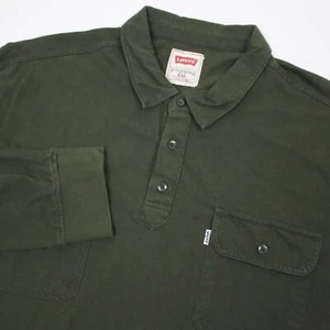 Camisa Polo Levi's Para Hombres 2XL Oliva Calce Regular Bolsillo Manga Larga - Imagen 1 de 6