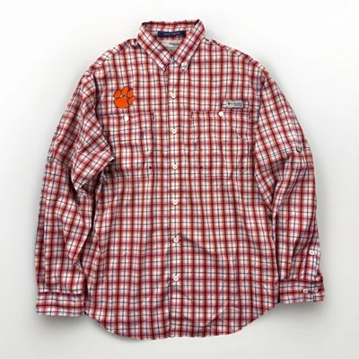 Camisa de pesca Columbia PFG Super Tamiami Clemson Pata de tigre para hombre M de colección Foto 1 de 4