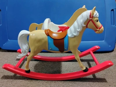 Muñeca de colección American Girl Bitty Baby cuerda musical caballo mecedor juguete Foto 1 de 4