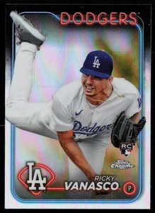 RICKY VANASCO 2024 TOPPS CHROME UPDATE REFRACTOR RC LOS ANGELES DODGERS #USC60 - Picture 1 of 2