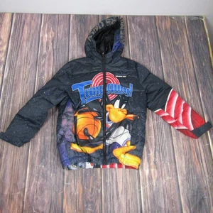 Space Jam Members Only Jacket Boys 8 Hooded Puffer Tune Squad Looney Tunes - Picture 1 of 6