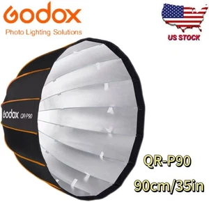 US GODOX QR-P90 35inch/90cm Quick Release Portable Deep Parabolic Bowens Softbox - Picture 1 of 17