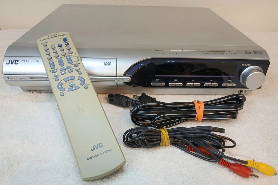 JVC XV-THM303  DIGITAL THEATER 5 DISC DVD SYS DIRECT PROGRESSIVE SCAN COMPU LINK - Image 1 of 4