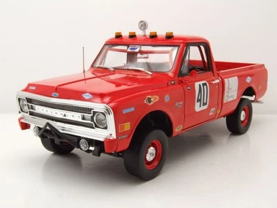 Chevrolet C-10 Baja 1000 Pick Up #40 1969 Rosso Modellino Auto 1:18 Highway 61 - Immagine 1 di 4