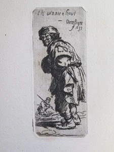 Henri GUERARD (1846-1897) RARE GRAVURE EAU FORTE PORTRAIT PAYSAN GUEUX REMBRANDT - Imagen 1 de 4
