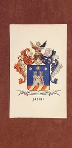 Stemma Jacini Famiglia nobile Cromolitografia del 1880 Annuario nobiltà - Picture 1 of 1