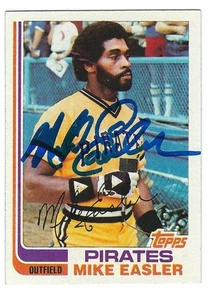 Autographed 1982 Topps MIKE EASLER Pittsburgh Pirates Card #235 w/ Show Ticket - Picture 1 of 1