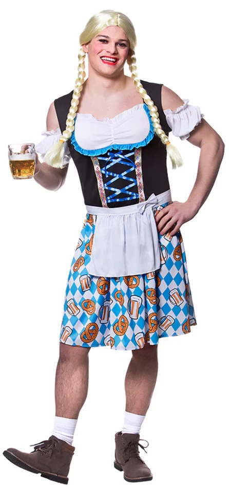 Divertido vestido elegante de fiesta de cerveza bávara niña Oktoberfest para hombre despedida de soltero Foto 1 de 1