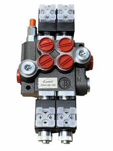 Hydraulic Monoblock Directional Solenoid Control Valve 2 Spool, 13 GPM - Picture 1 of 11