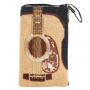 BAMBUS TRADING HAND PERLEN CLUBTASCHE GITARRE HANDY CROSSBODY ARMBAND HANDTASCHE - Bild 1 von 2