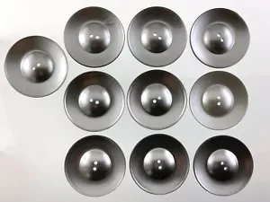 Plastic Gray Color Garment Button 2.25in Lot Of 10 Concave Pattern 459B - Picture 1 of 12
