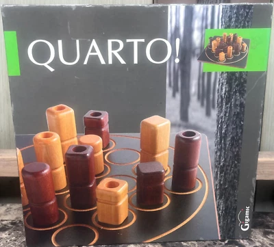 Gigamic QUARTO! Wooden Block Board Game Blaise Muller 1991 COMPLETE - Image 1 of 4