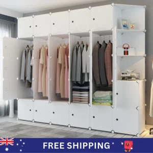 XXL Wardrobe Cube Storage Cupboard Combination Storage Cabinet Shelf Organizer - Picture 1 of 3