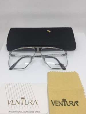 VENTURA GAFAS NUEVAS VINTAGE AVIADOR Anteojos 7000 Oro y Plata Años 80 Italia Foto 1 de 4