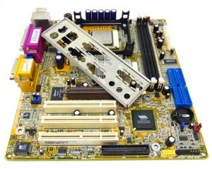 DFI PM12-TC/TL with Intel Celeron 2.40GHz SL6VU CPU + IO Shield - Socket 478 - Picture 1 of 3