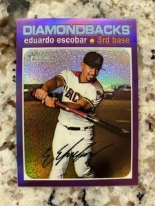 2020 TOPPS HERITAGE PURPLE CHROME CARD DIAMONDBACKS EDUARDO ESCOBAR #THC-474 - Picture 1 of 1