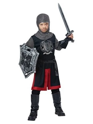 Dragon Knight Medieval Warrior Guard Kids Fancy Dress Up Halloween Child Costume - Image 1 of 2
