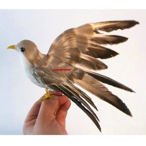 1 X Fake Artificial Bird Sparrow Realistic Imitation Home Garden Decor 12cm/22cm - Picture 1 of 4